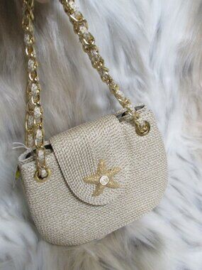 P2927-NWOT Eric Javits Mini Squishee Starfish Woven Bag
